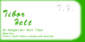 tibor helt business card